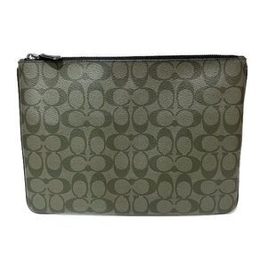 Coach Signature Leather Clutch Bag